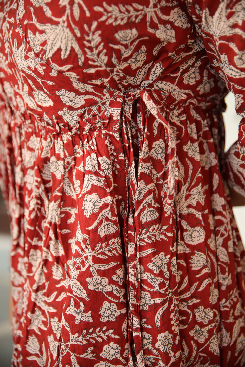 Maroon Angrakha Long Dress