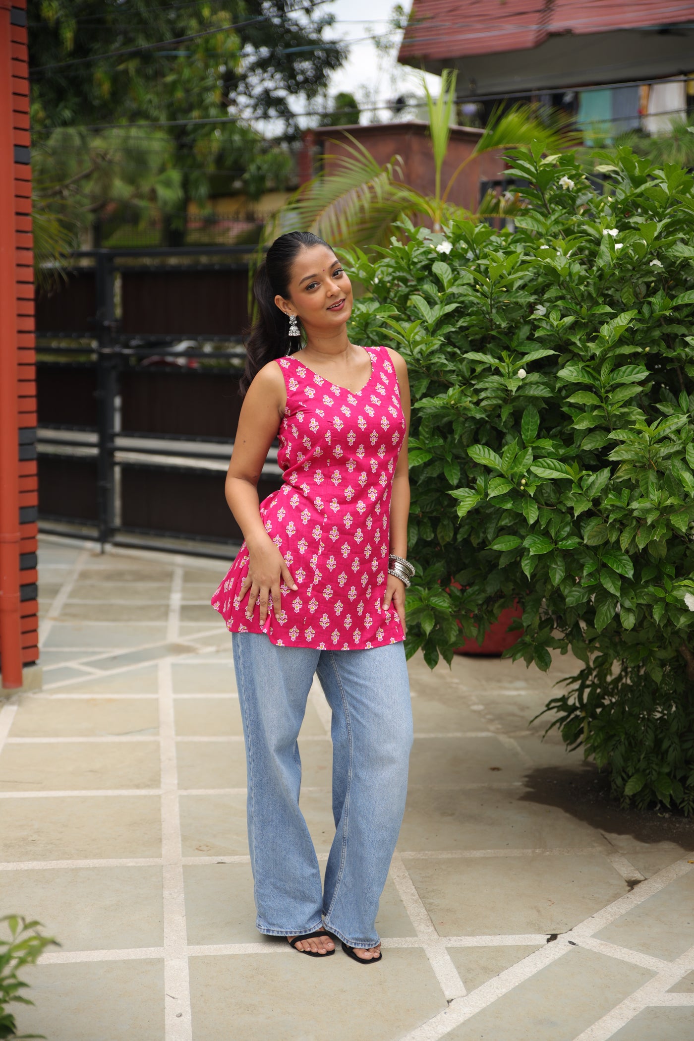 La La Pink Short Kurti