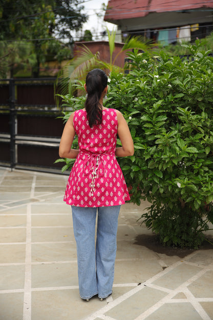 La La Pink Short Kurti