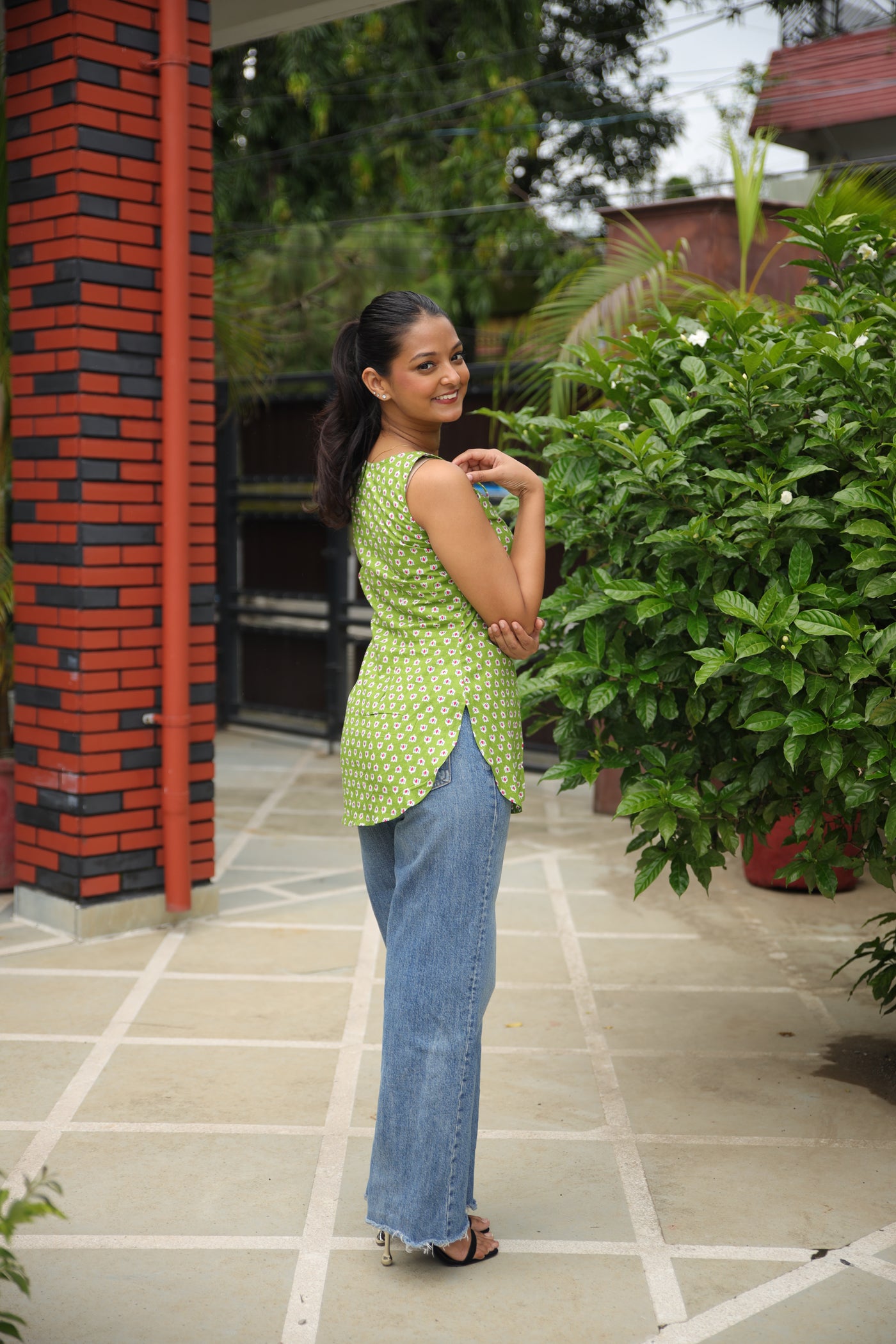Kairi Green Short Kurti