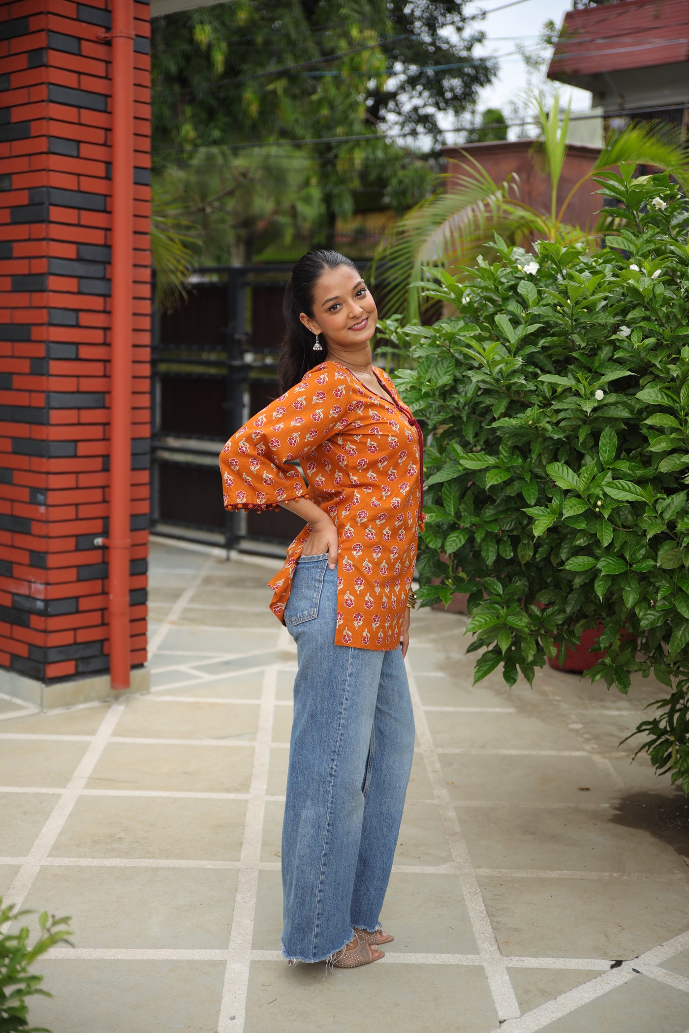 Gerua Short Kurti