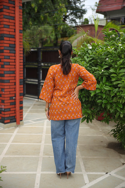Gerua Short Kurti