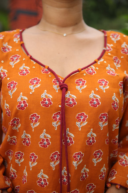 Gerua Short Kurti