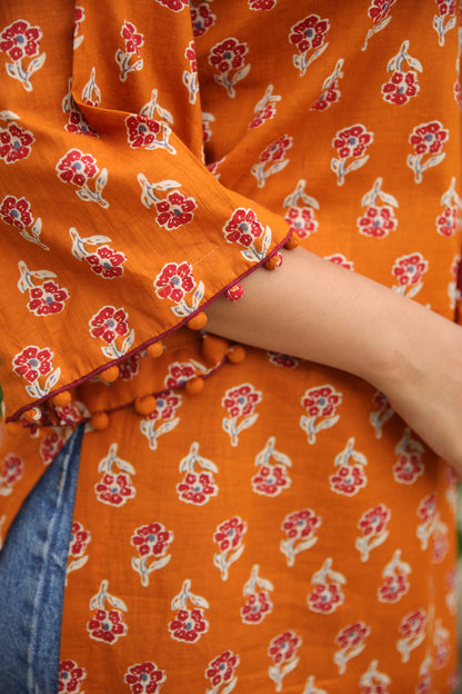 Gerua Short Kurti
