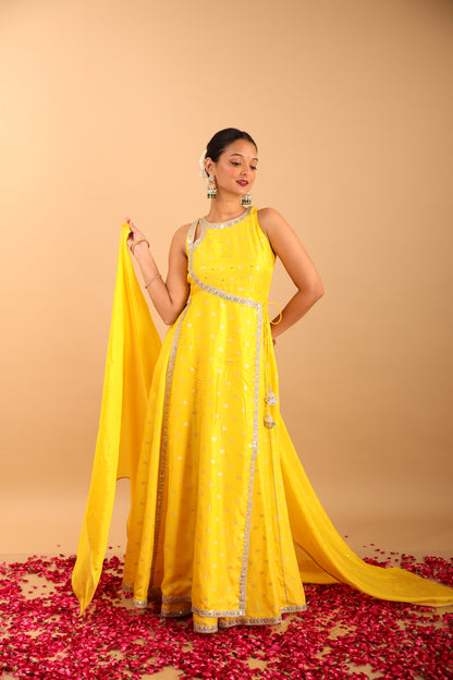 Laddoo Peela Anarkali Suit