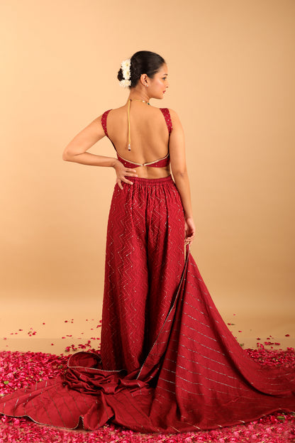 Sindori Laal Co-ord Set with Dupatta