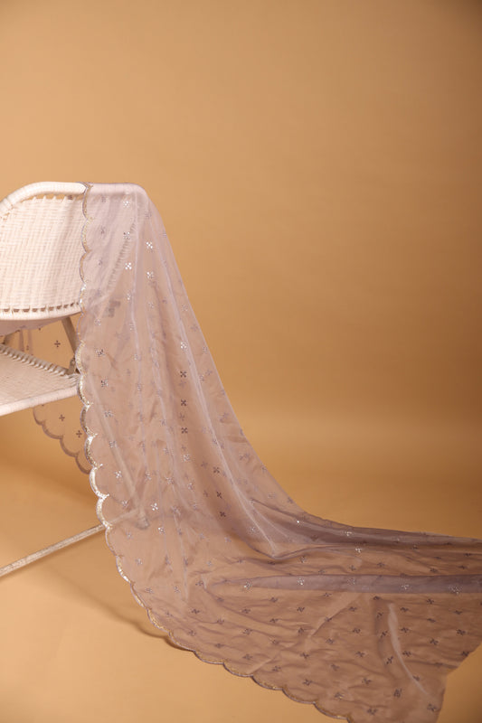 Lavender Organza Dupatta
