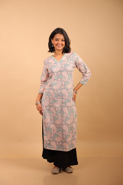 Sky Blue Long Kurti