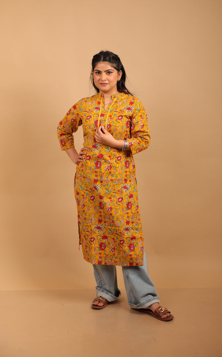 Long Mustard Kurti