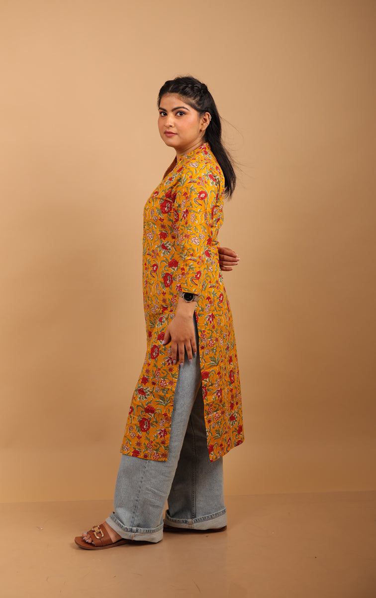 Long Mustard Kurti