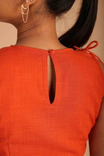 Burnt Orange Short Dress