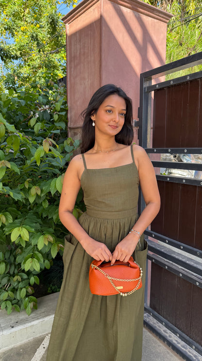 Army Green Maxi Dress