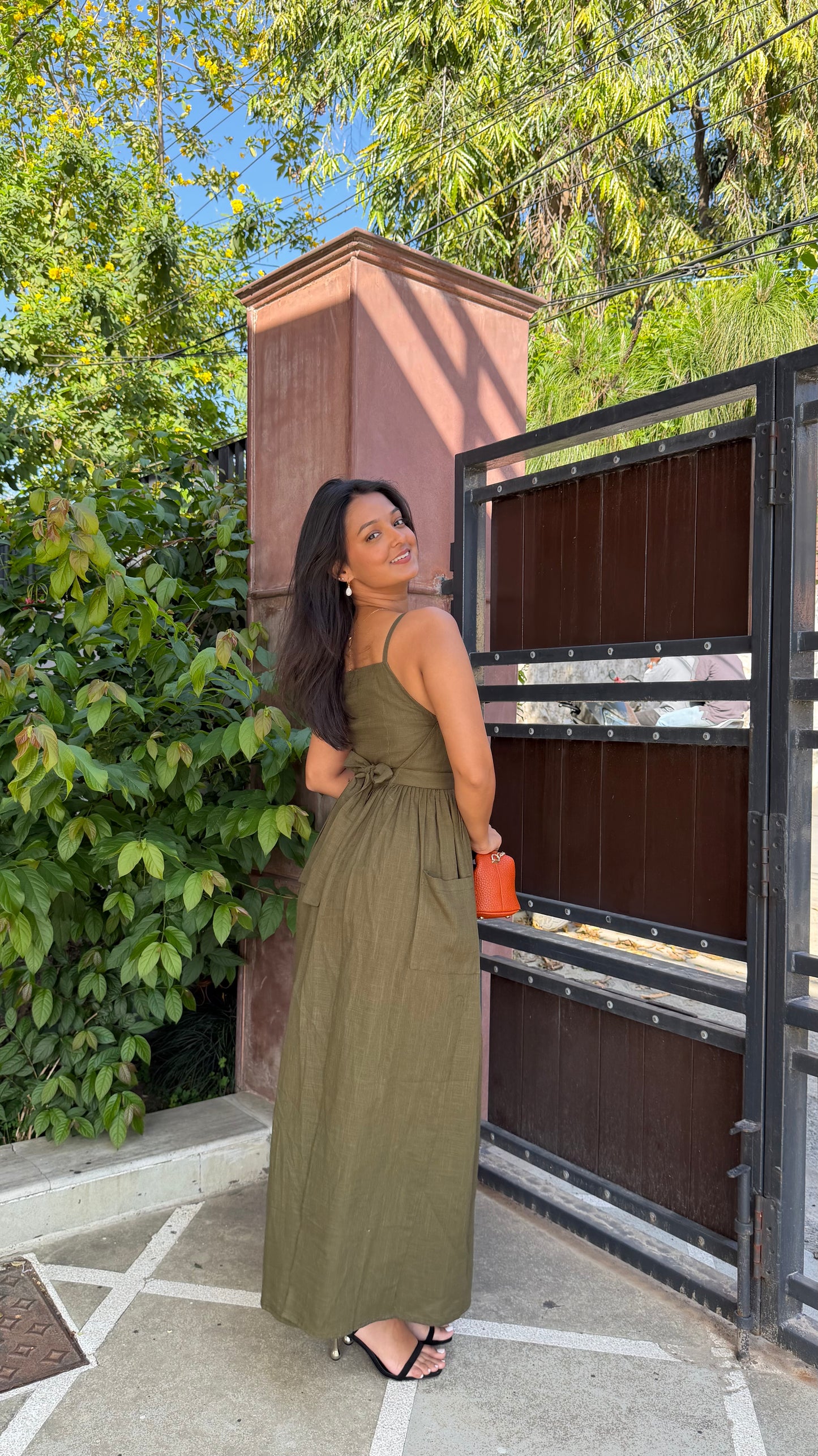 Army Green Maxi Dress