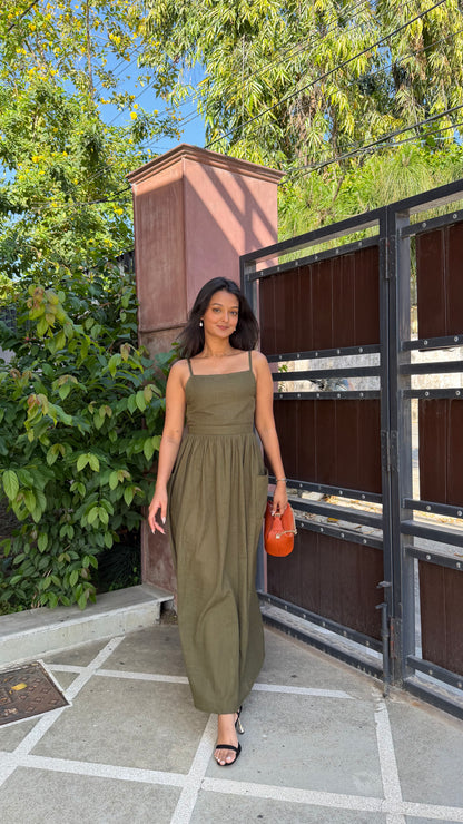 Army Green Maxi Dress