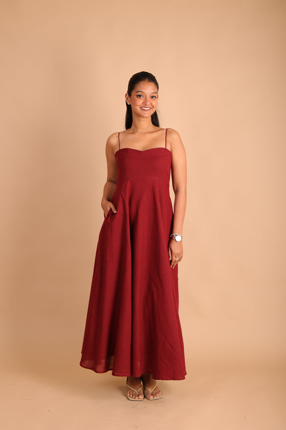 Maroon Maxi Dress