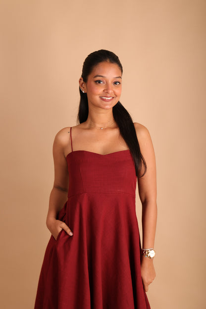 Maroon Maxi Dress