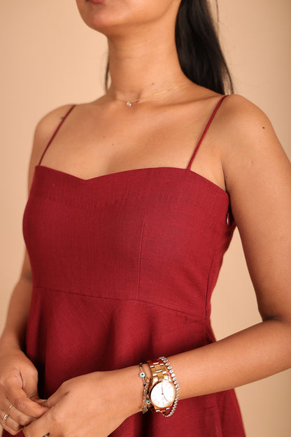 Maroon Maxi Dress