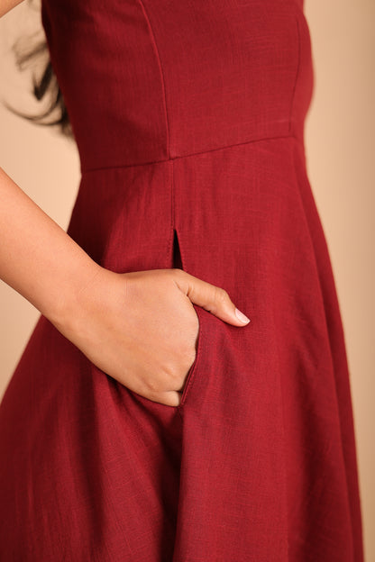 Maroon Maxi Dress