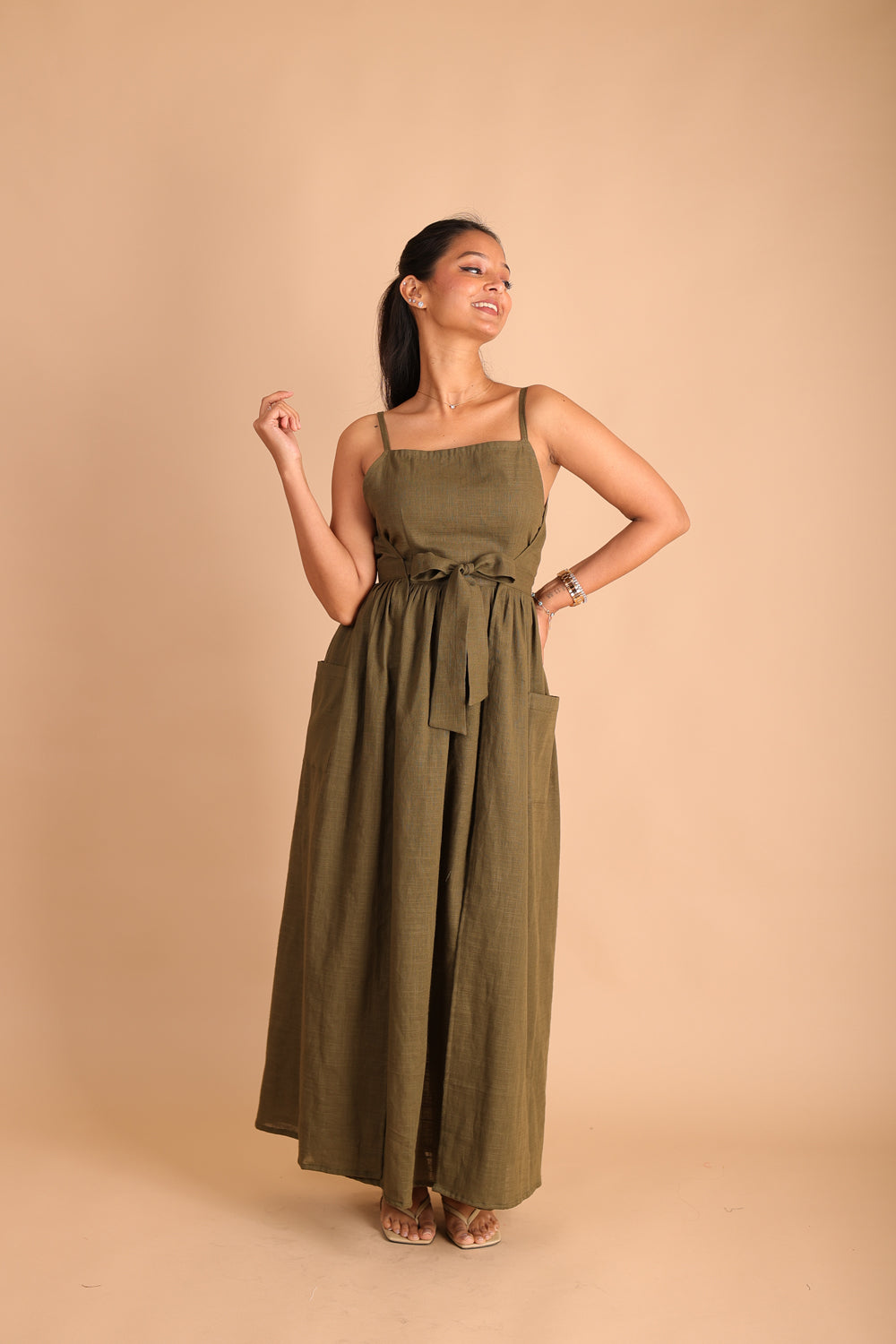 Army Green Maxi Dress