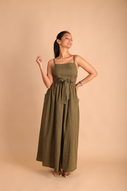 Army Green Maxi Dress