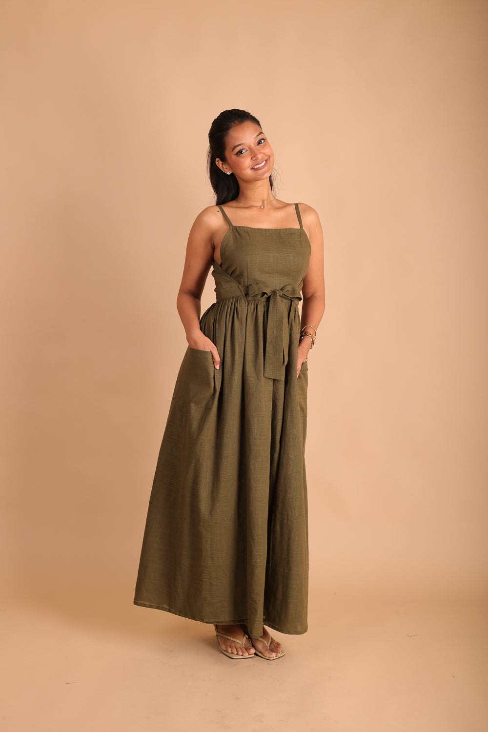 Army Green Maxi Dress