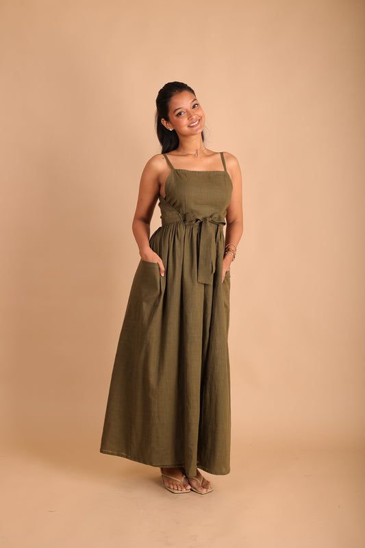 Army Green Maxi Dress