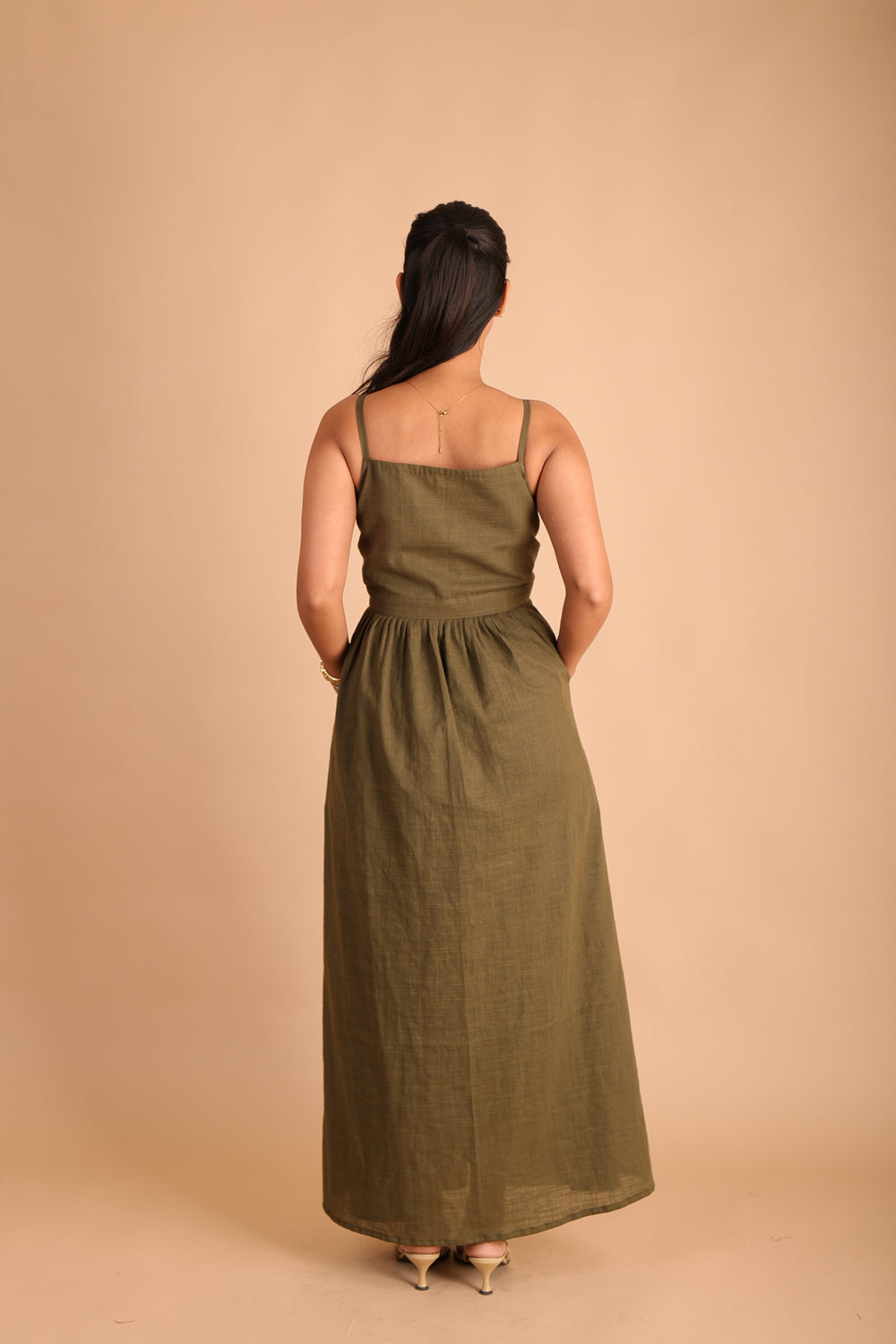 Army Green Maxi Dress