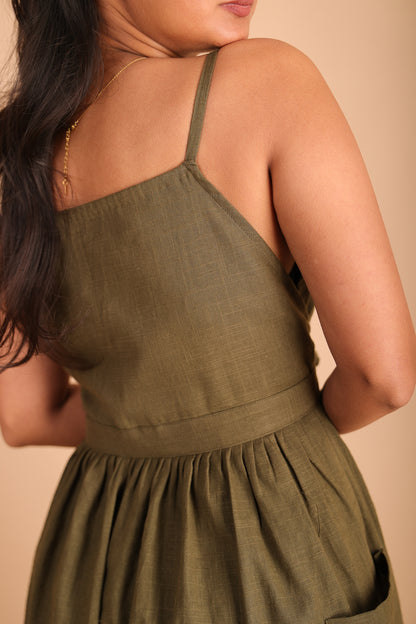 Army Green Maxi Dress